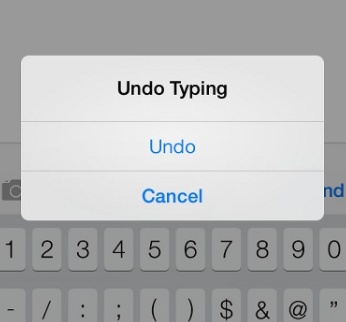 iphone undo typing trick