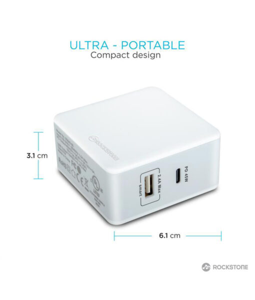 Rockstone PD45 Power Delivery Wall Charger With 3jpg