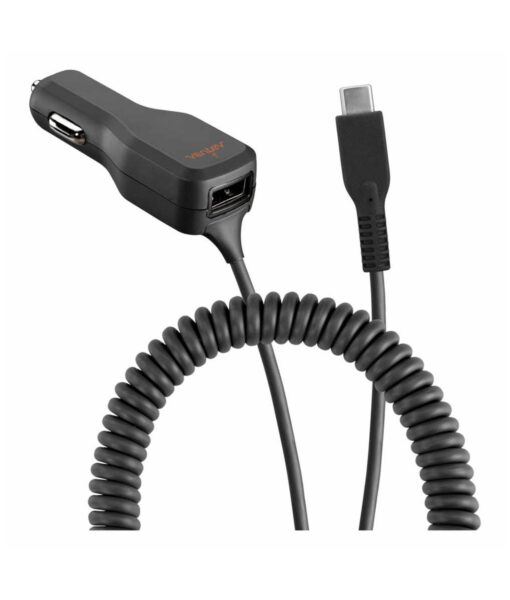 Ventev Car Charger USB C 4A with Extra USB Black 2