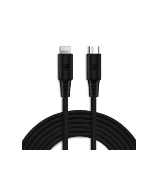 Caseco Braided USB C to Lightning Cable 2 Meter Black