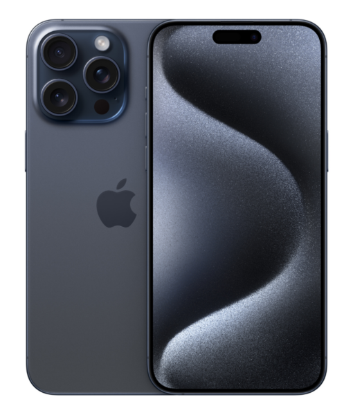 Apple iPhone 15 Pro Max Product Shots Bolt Mobile Website SaskTel Blue Titanium Combo