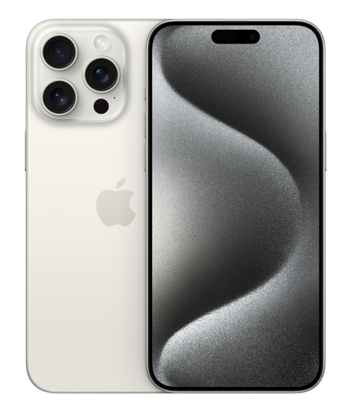 Apple iPhone 15 Pro Max Product Shots Bolt Mobile Website SaskTel White Titanium Combo
