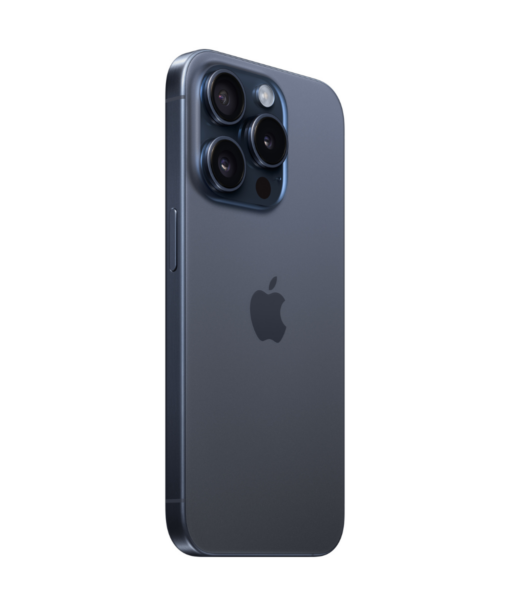 Apple iPhone 15 Pro Product Shots Bolt Mobile Website SaskTel Blue Titanium Back