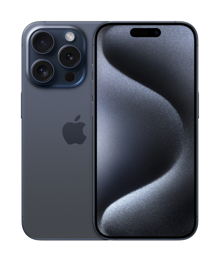 Apple iPhone 15 Pro Product Shots Bolt Mobile Website SaskTel Blue Titanium Combo