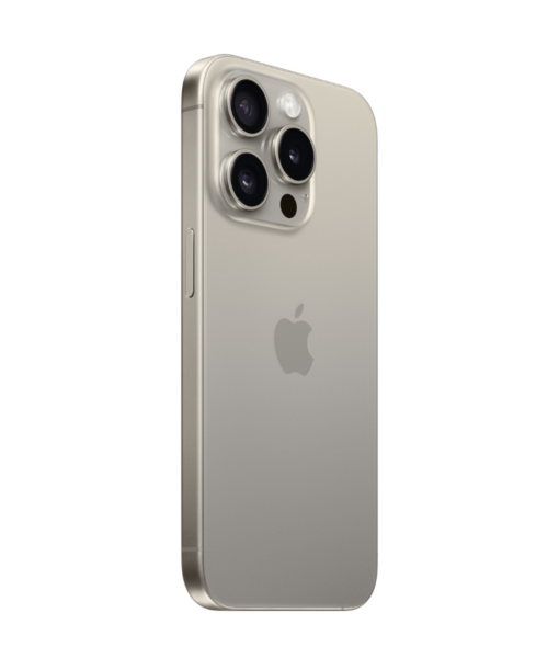 Apple iPhone 15 Pro Product Shots Bolt Mobile Website SaskTel Natural Titanium Back