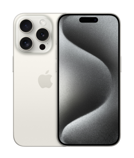Apple iPhone 15 Pro Product Shots Bolt Mobile Website SaskTel White Titanium Combo