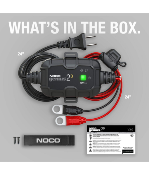 NOCO Genius 2D Direct Mount Battery Charger + Maintainer 12V/2A