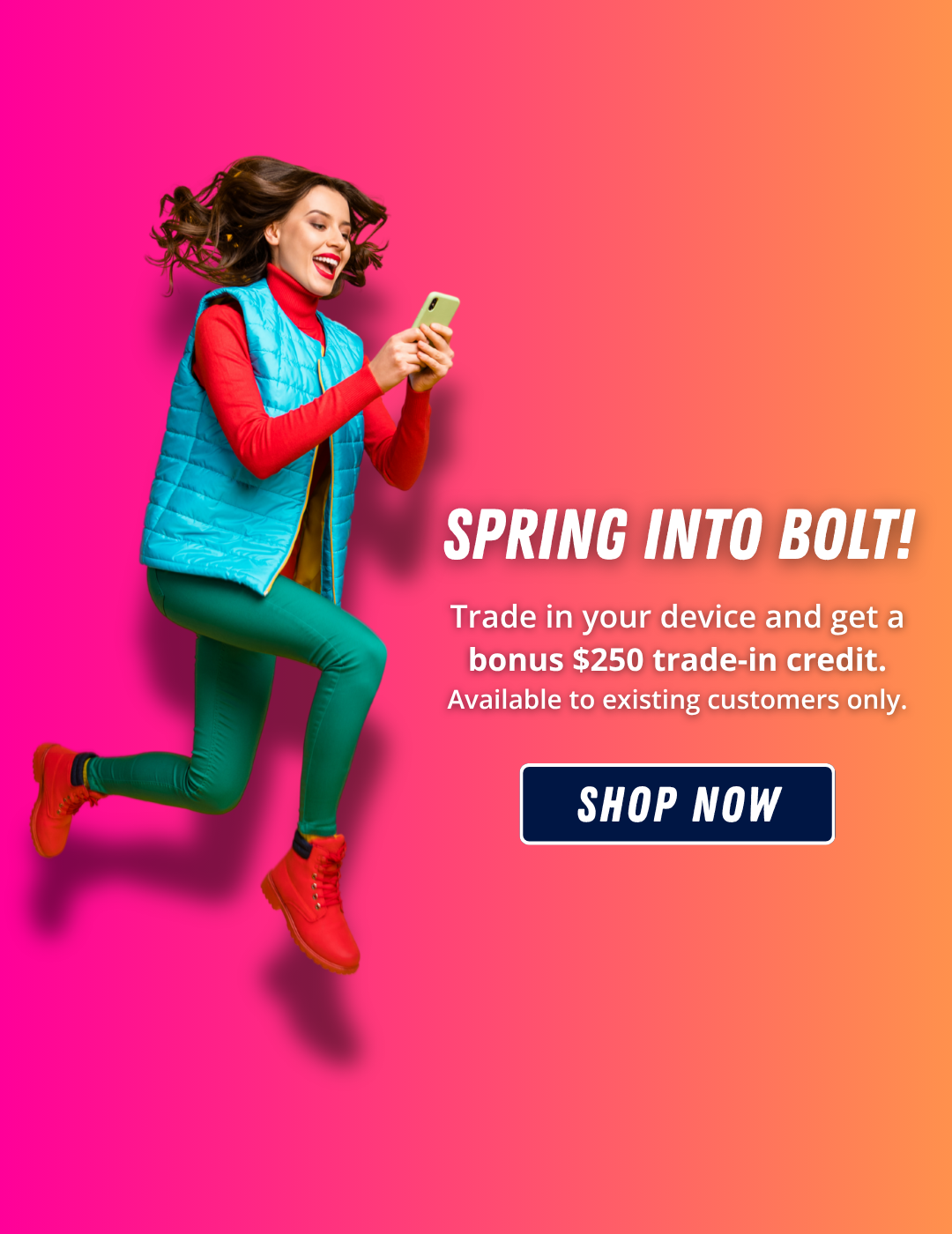 Spring Into Bolt - Website Banner - Mobile Version Spring Into Bolt Website Banner Mobile Version