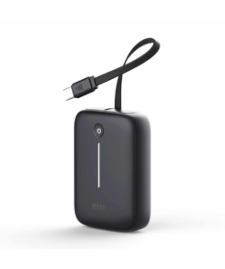 Blu Element PowerFlex 10K mAh 20W PD Power Bank with Built-In USB-C Cable Black