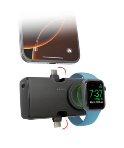 HyperGear 5000mAh Power Pack Nano Portable Power Bank with Built-In Apple Watch Charger