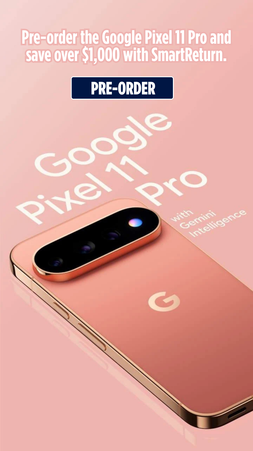 Google Pixel 11 Pro - Pre-Order Website Banner - Bolt Mobile - Mobile Version Google Pixel 11 Pro Pre Order Website Banner Bolt Mobile Mobile Version